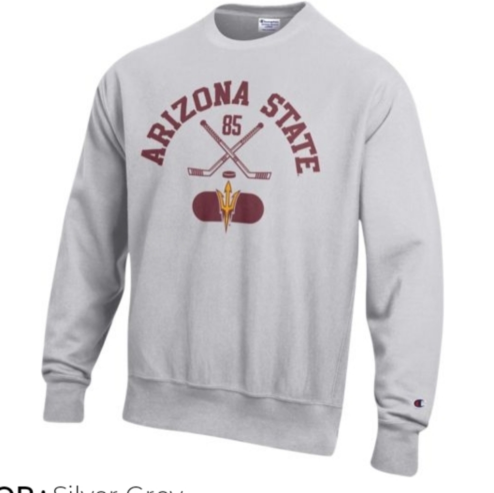 ASU Champion hockey reverse weaver crew